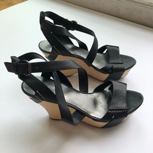 Belle by Sigerson Morrison Black Wedges 8.5